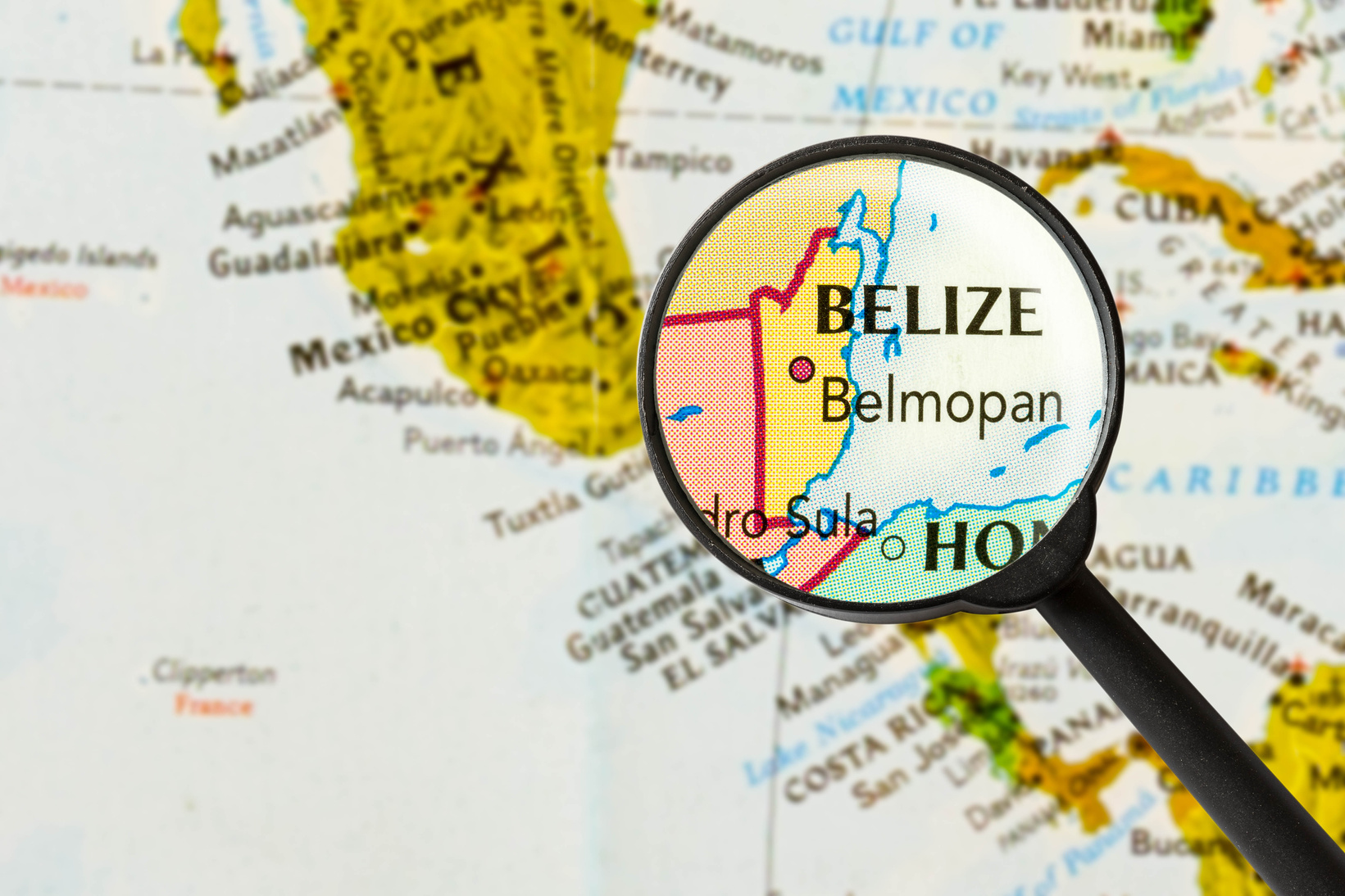 map of Belize