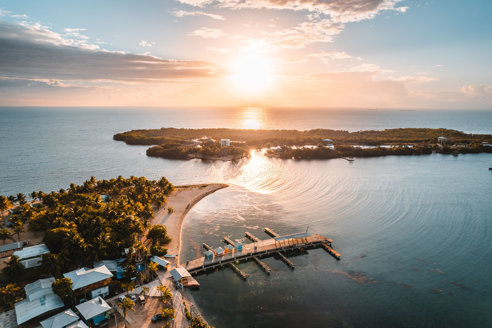 Scenic beaches of Placencia in the Stann Creek District of southern Belize