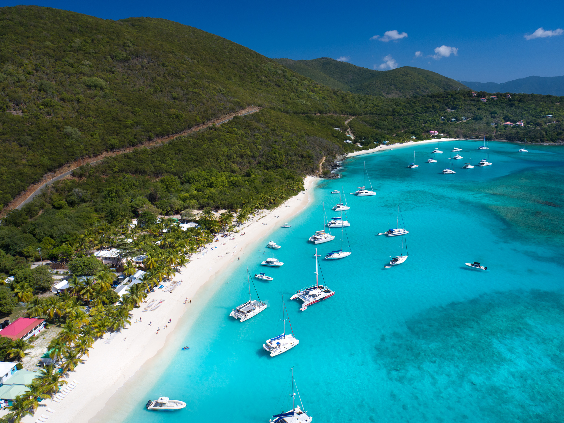 Aerial View of White Bay, Jost Van Dyke