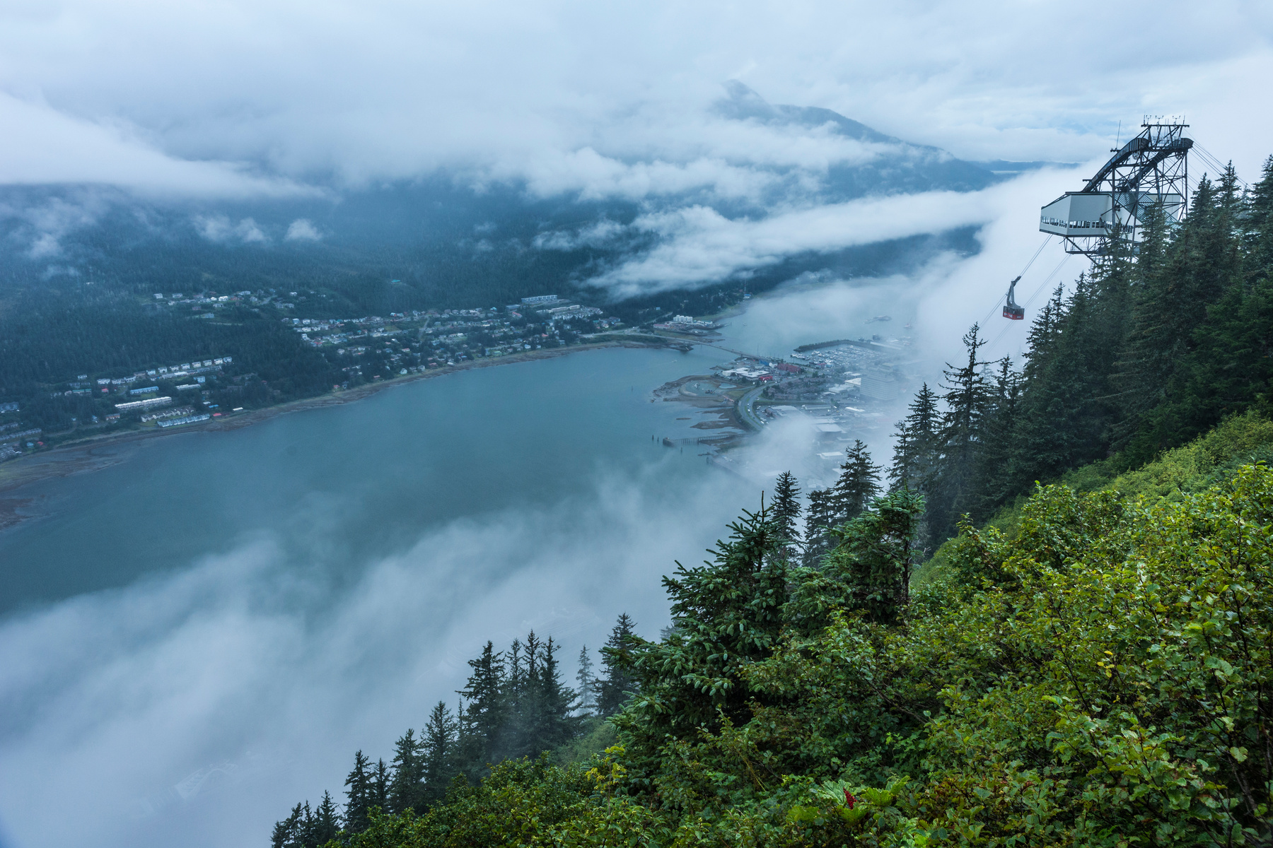 Distant tram in Juneau