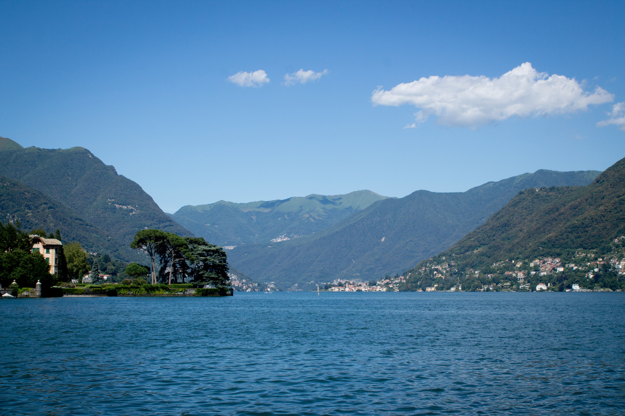 Lake district in Como, Italy