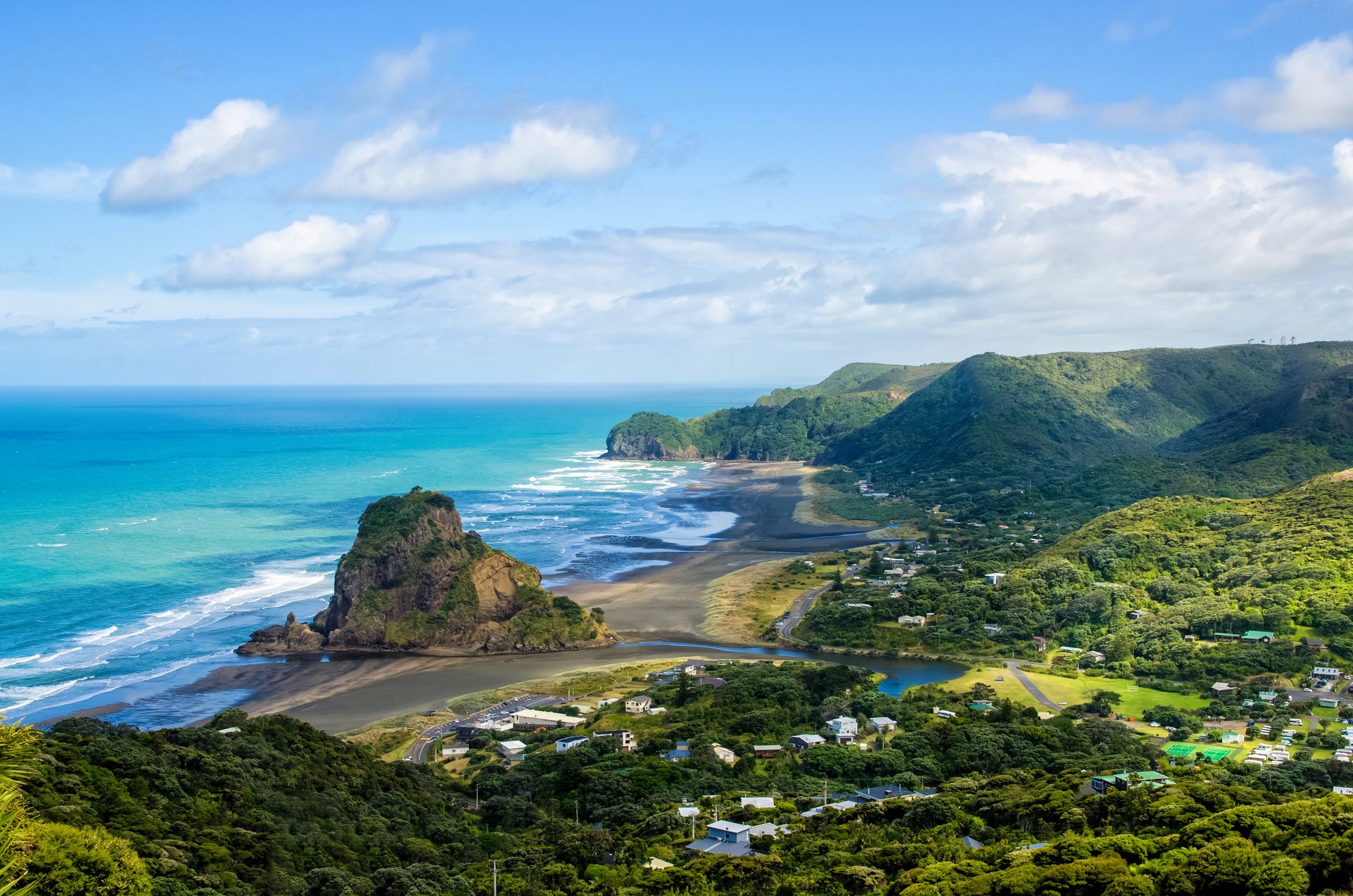 Piha beach in Auckland,New Zealand.