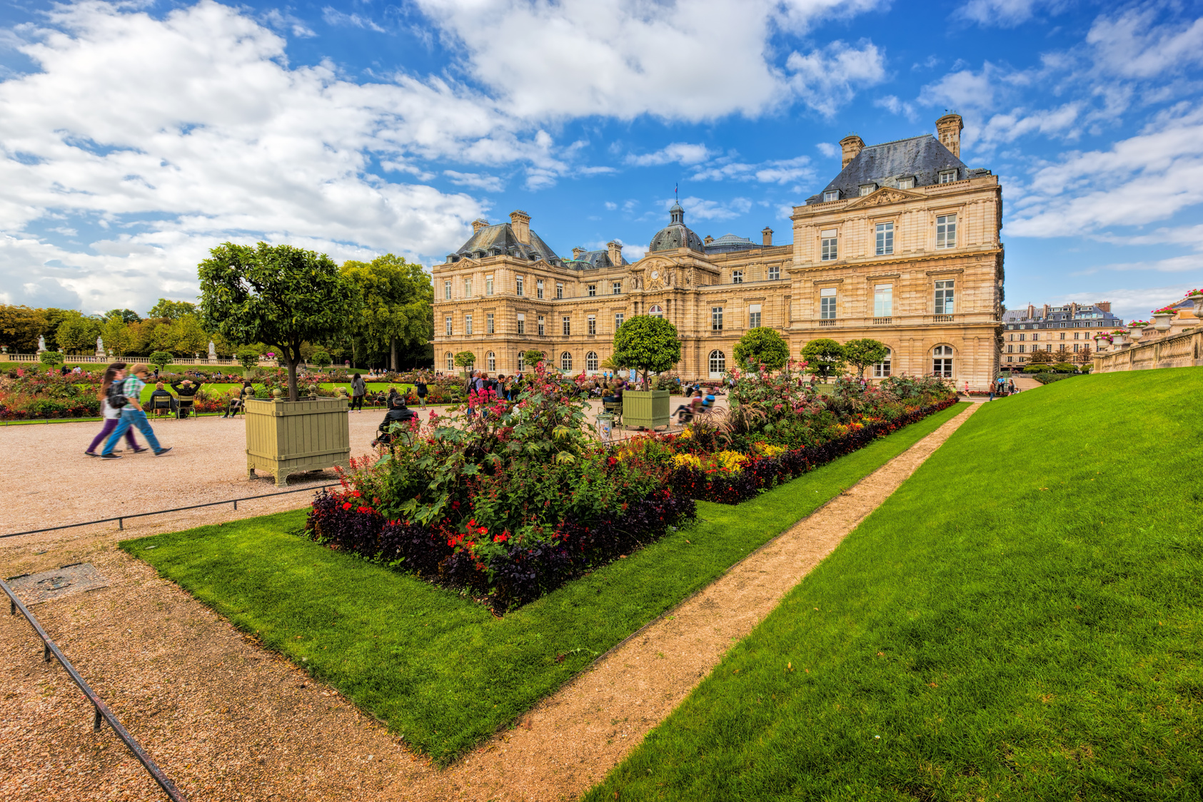 The Luxembourg Palace in Luxembourg Gardens