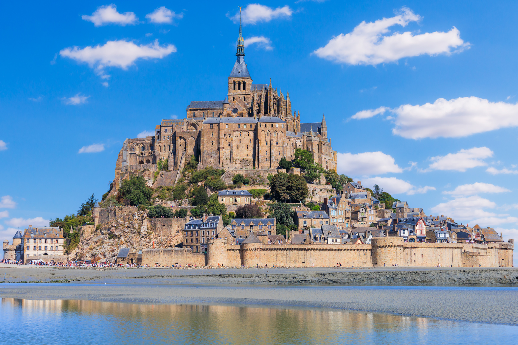 Mont Saint-Michel tidal island.