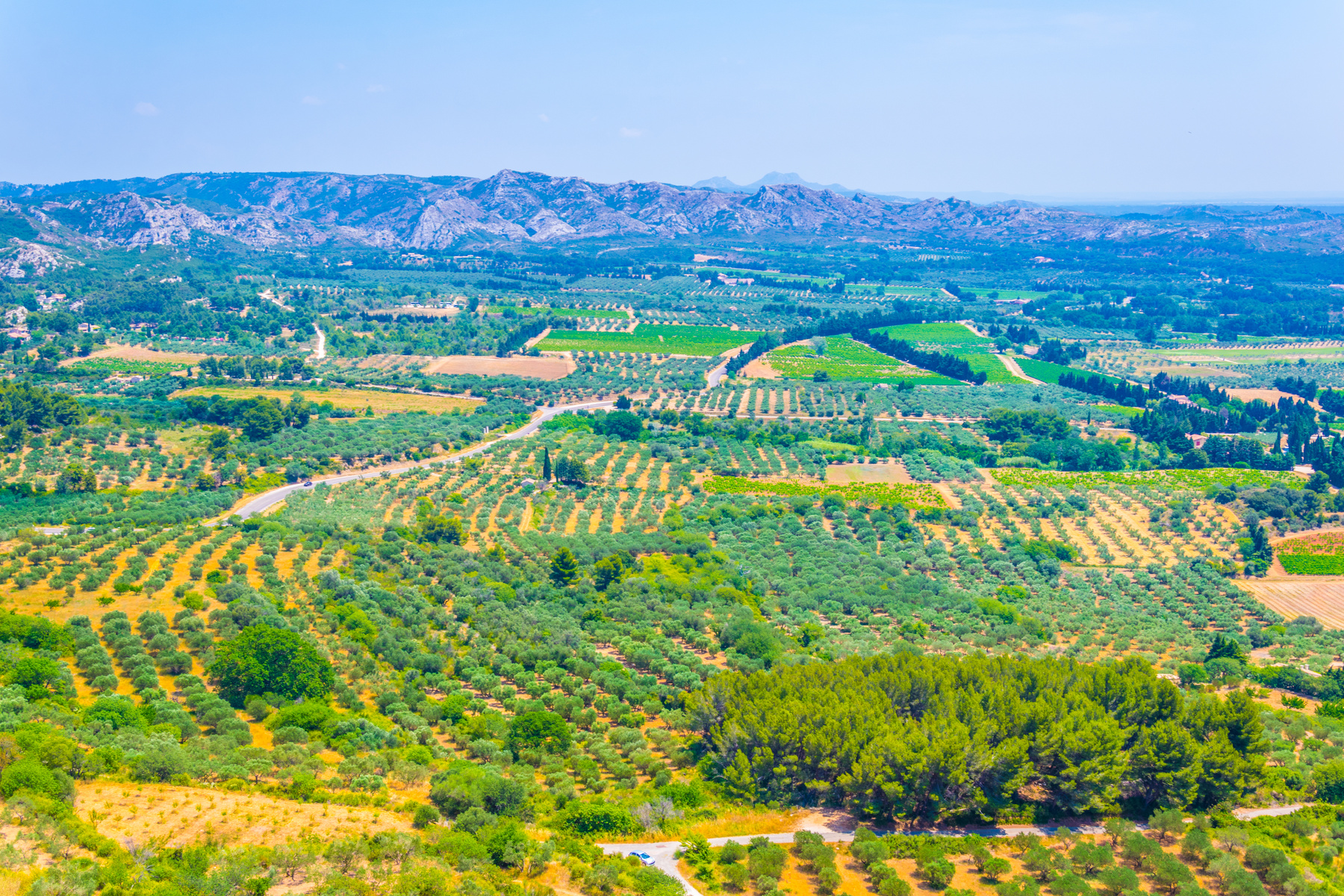 Countryside of massif des alpilles in France