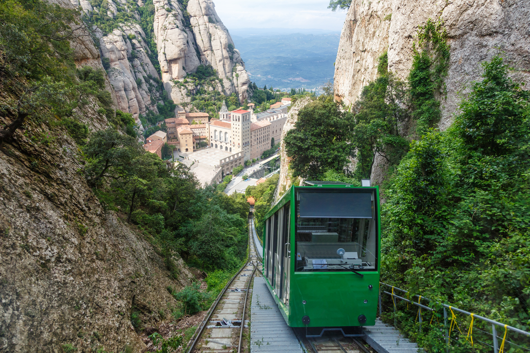 Montserrat Abbey Monastery cable car Barcelona Spain Catalonia t