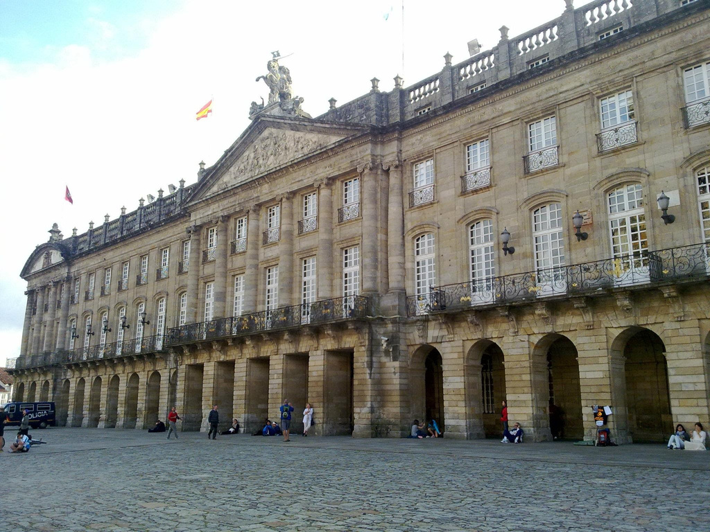 Ayuntamiento de Santiago de Compostela, Pazo de Raxoi, Santiago de Compostela, Galicia, España