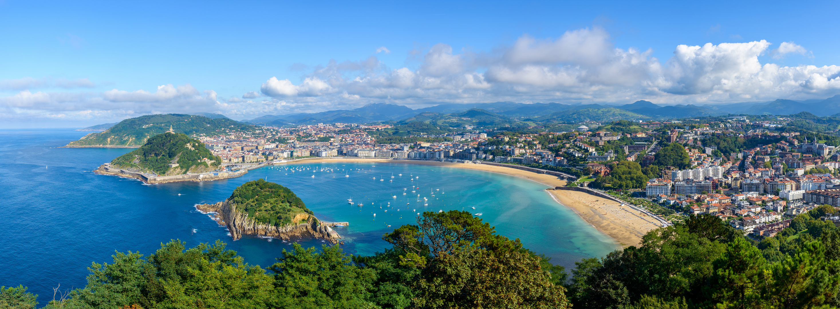 Panoramic View of San Sebastian in Spain