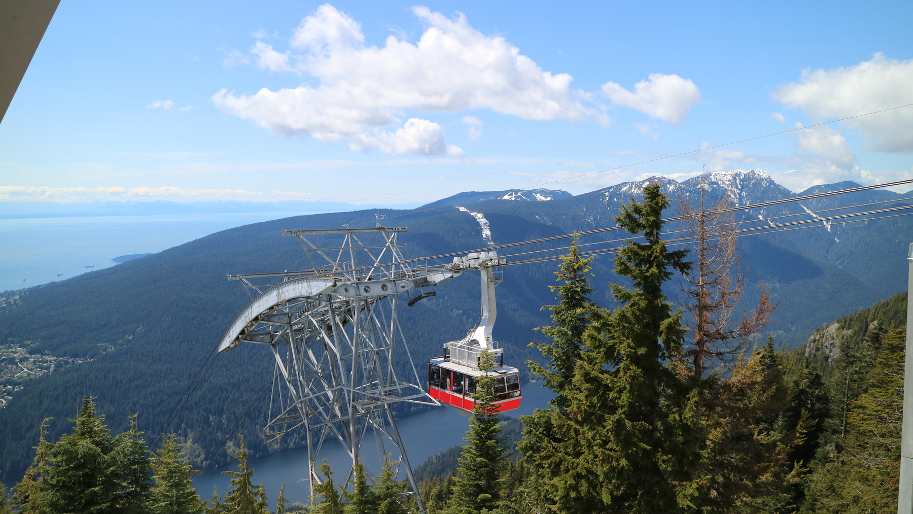 Heading up the Grouse Mountain Skyride