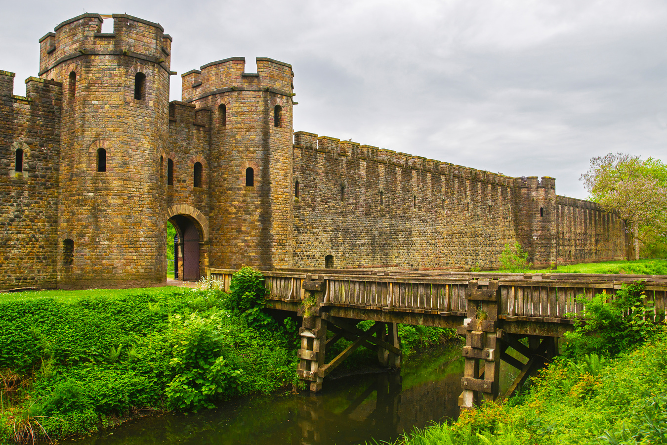 Entrance Gate to Cardiff Castle in Cardiff in Wales